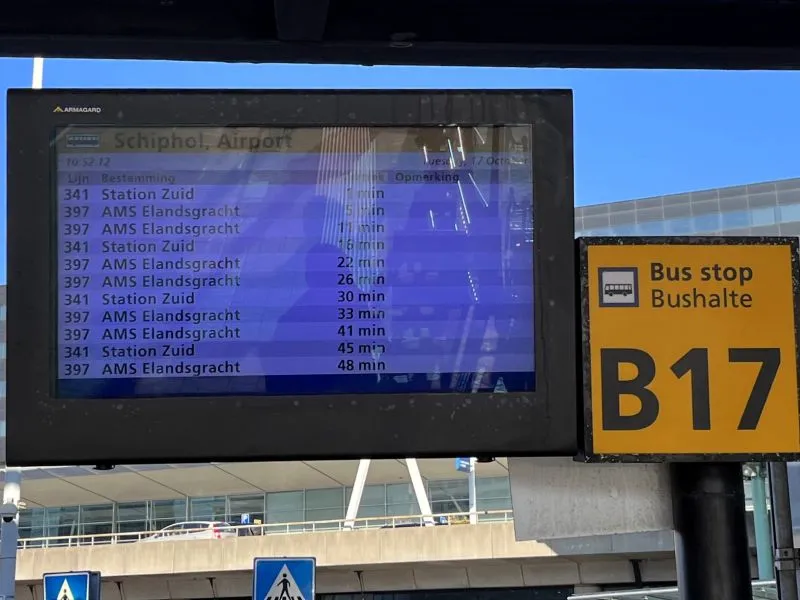 Bus Platform Amsterdam Airport Express